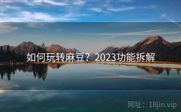 如何玩转麻豆？2023功能拆解