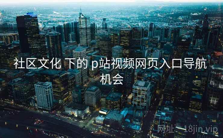 社区文化 下的 p站视频网页入口导航 机会