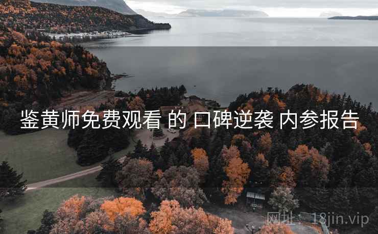 鉴黄师免费观看 的 口碑逆袭 内参报告